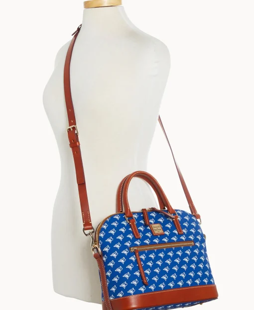 Dooney & Bourke Game Day Ready | Printed Fabric^MLB Domed Zip Satchel