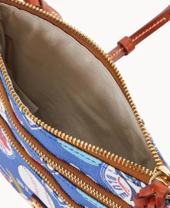 Dooney & Bourke Game Day Ready | Printed Fabric^MLB N S Triple Zip Crossbody