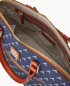 Dooney & Bourke Game Day Ready | Printed Fabric^MLB Domed Zip Satchel