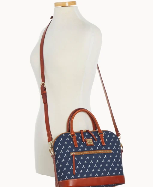 Dooney & Bourke Game Day Ready | Printed Fabric^MLB Domed Zip Satchel