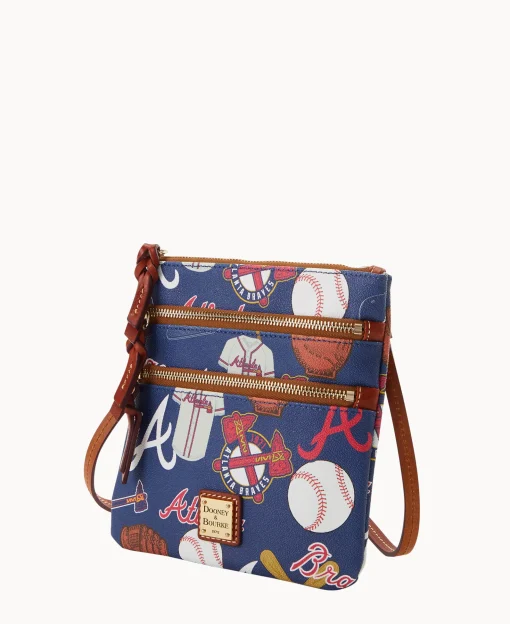Dooney & Bourke Game Day Ready | Printed Fabric^MLB N S Triple Zip Crossbody