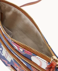 Dooney & Bourke Game Day Ready | Printed Fabric^MLB N S Triple Zip Crossbody