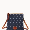 Dooney & Bourke Game Day Ready | Printed Fabric^MLB Small North South Top Zip Crossbody