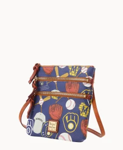 Dooney & Bourke Game Day Ready | Printed Fabric^MLB N S Triple Zip Crossbody