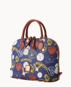 Dooney & Bourke Game Day Ready | Printed Fabric^MLB Zip Zip Satchel