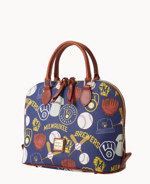 Dooney & Bourke Game Day Ready | Printed Fabric^MLB Zip Zip Satchel