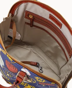 Dooney & Bourke Game Day Ready | Printed Fabric^MLB Zip Zip Satchel