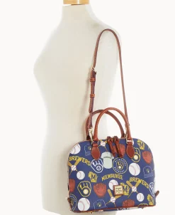 Dooney & Bourke Game Day Ready | Printed Fabric^MLB Zip Zip Satchel