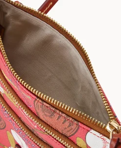 Dooney & Bourke Game Day Ready | Printed Fabric^MLB N S Triple Zip Crossbody