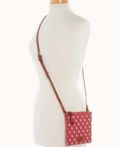 Dooney & Bourke Game Day Ready | Printed Fabric^MLB Small North South Top Zip Crossbody