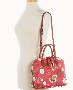 Dooney & Bourke Game Day Ready | Printed Fabric^MLB Zip Zip Satchel