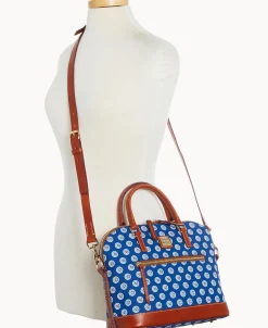 Dooney & Bourke Game Day Ready | Printed Fabric^MLB Domed Zip Satchel