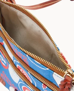 Dooney & Bourke Game Day Ready | Printed Fabric^MLB N S Triple Zip Crossbody