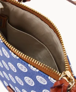 Dooney & Bourke Game Day Ready | Printed Fabric^MLB Small North South Top Zip Crossbody