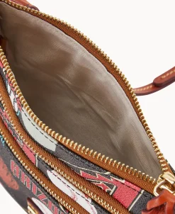 Dooney & Bourke Game Day Ready | Printed Fabric^MLB N S Triple Zip Crossbody