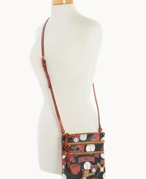 Dooney & Bourke Game Day Ready | Printed Fabric^MLB N S Triple Zip Crossbody