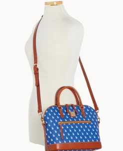 Dooney & Bourke Game Day Ready | Printed Fabric^MLB Domed Zip Satchel