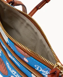 Dooney & Bourke Game Day Ready | Printed Fabric^MLB N S Triple Zip Crossbody