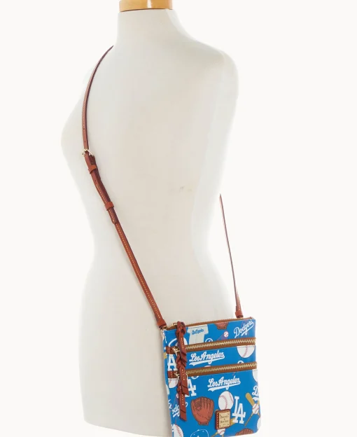 Dooney & Bourke Game Day Ready | Printed Fabric^MLB N S Triple Zip Crossbody
