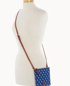 Dooney & Bourke Game Day Ready | Printed Fabric^MLB Small North South Top Zip Crossbody