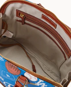 Dooney & Bourke Game Day Ready | Printed Fabric^MLB Zip Zip Satchel