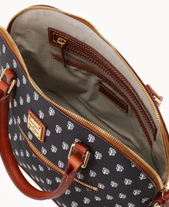 Dooney & Bourke Game Day Ready | Printed Fabric^MLB Domed Zip Satchel