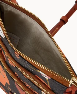 Dooney & Bourke Game Day Ready | Printed Fabric^MLB N S Triple Zip Crossbody