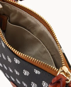 Dooney & Bourke Game Day Ready | Printed Fabric^MLB Small North South Top Zip Crossbody