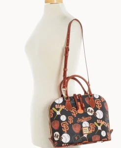 Dooney & Bourke Game Day Ready | Printed Fabric^MLB Zip Zip Satchel