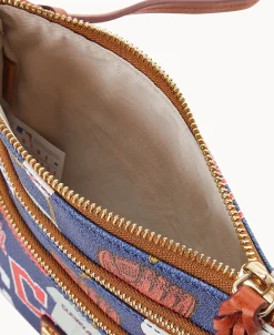 Dooney & Bourke Game Day Ready | Printed Fabric^MLB N S Triple Zip Crossbody