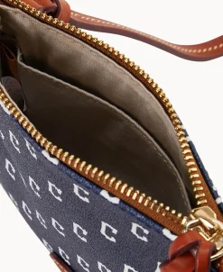 Dooney & Bourke Game Day Ready | Printed Fabric^MLB Small North South Top Zip Crossbody