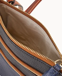 Dooney & Bourke Game Day Ready | Pebbled Leather^MLB Triple Zip Crossbody