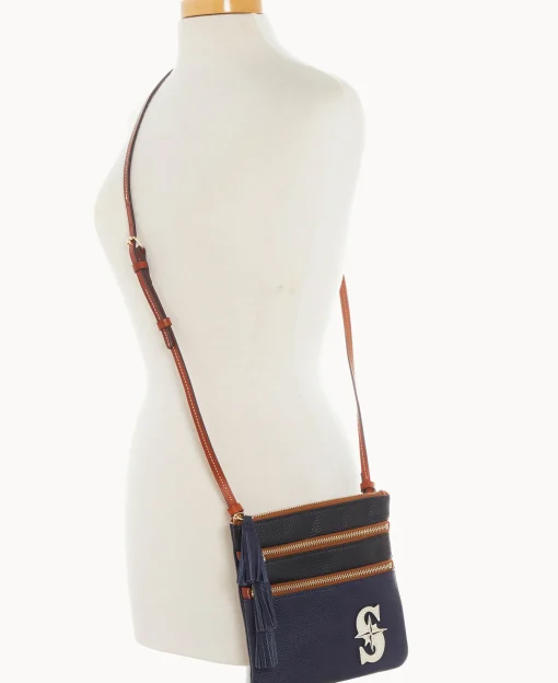 Dooney & Bourke Game Day Ready | Printed Fabric^MLB Triple Zip Crossbody