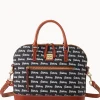 Dooney & Bourke Game Day Ready | Printed Fabric^MLB Domed Zip Satchel