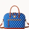 Dooney & Bourke Game Day Ready | Printed Fabric^MLB Domed Zip Satchel