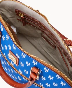 Dooney & Bourke Game Day Ready | Printed Fabric^MLB Domed Zip Satchel