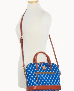 Dooney & Bourke Game Day Ready | Printed Fabric^MLB Domed Zip Satchel
