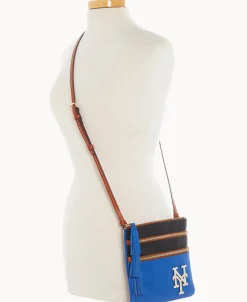 Dooney & Bourke Game Day Ready | Printed Fabric^MLB Triple Zip Crossbody