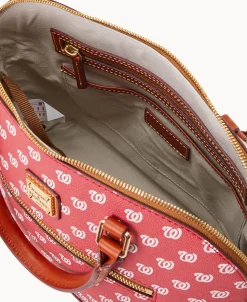Dooney & Bourke Game Day Ready | Printed Fabric^MLB Domed Zip Satchel