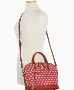 Dooney & Bourke Game Day Ready | Printed Fabric^MLB Domed Zip Satchel