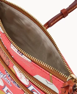 Dooney & Bourke Game Day Ready | Printed Fabric^MLB N S Triple Zip Crossbody