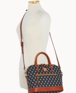 Dooney & Bourke Game Day Ready | Printed Fabric^MLB Domed Zip Satchel