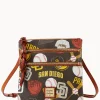Dooney & Bourke Game Day Ready | Printed Fabric^MLB N S Triple Zip Crossbody