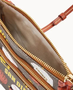 Dooney & Bourke Game Day Ready | Printed Fabric^MLB N S Triple Zip Crossbody