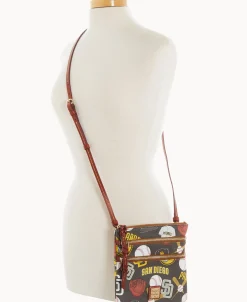 Dooney & Bourke Game Day Ready | Printed Fabric^MLB N S Triple Zip Crossbody