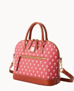 Dooney & Bourke Game Day Ready | Printed Fabric^MLB Domed Zip Satchel