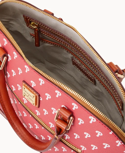 Dooney & Bourke Game Day Ready | Printed Fabric^MLB Domed Zip Satchel