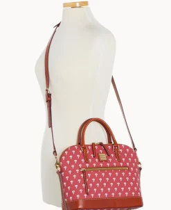 Dooney & Bourke Game Day Ready | Printed Fabric^MLB Domed Zip Satchel
