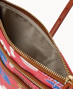 Dooney & Bourke Game Day Ready | Printed Fabric^MLB N S Triple Zip Crossbody