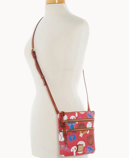 Dooney & Bourke Game Day Ready | Printed Fabric^MLB N S Triple Zip Crossbody